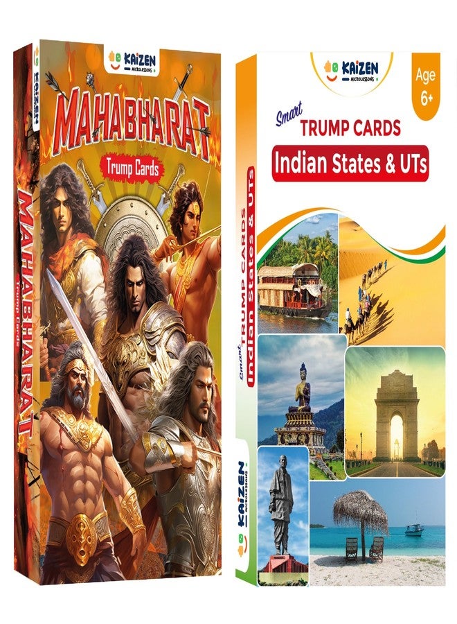 Kaizen MicroLessons Mahabharat Trump Card Gamefor All Ages. Learn Indian Culture and Heritage While Playing - Image 1